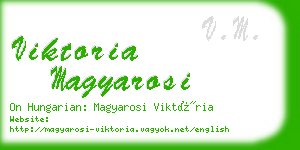 viktoria magyarosi business card